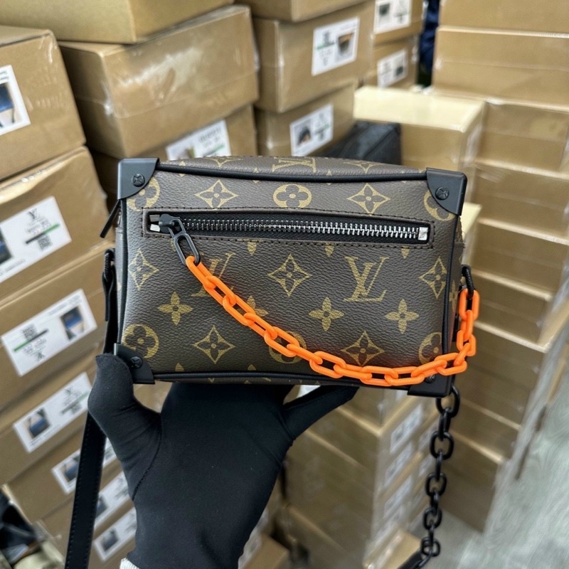 TÚI ĐEO CHÉO NAM NỮ UNISEX DÂY DA PHỐI XÍCH CÁ TÍNH 2 BOX SUPER VIP SMANO BAGS HOẢ TỐC