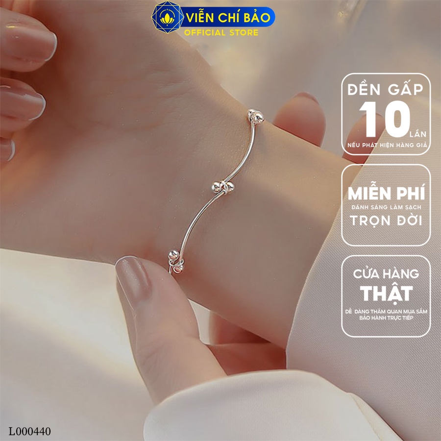 Lắc tay bi tròn lồng chất liệu bạc Thái 925 thời trang phụ kiện trang sức nữ Viễn Chí Bảo L000440