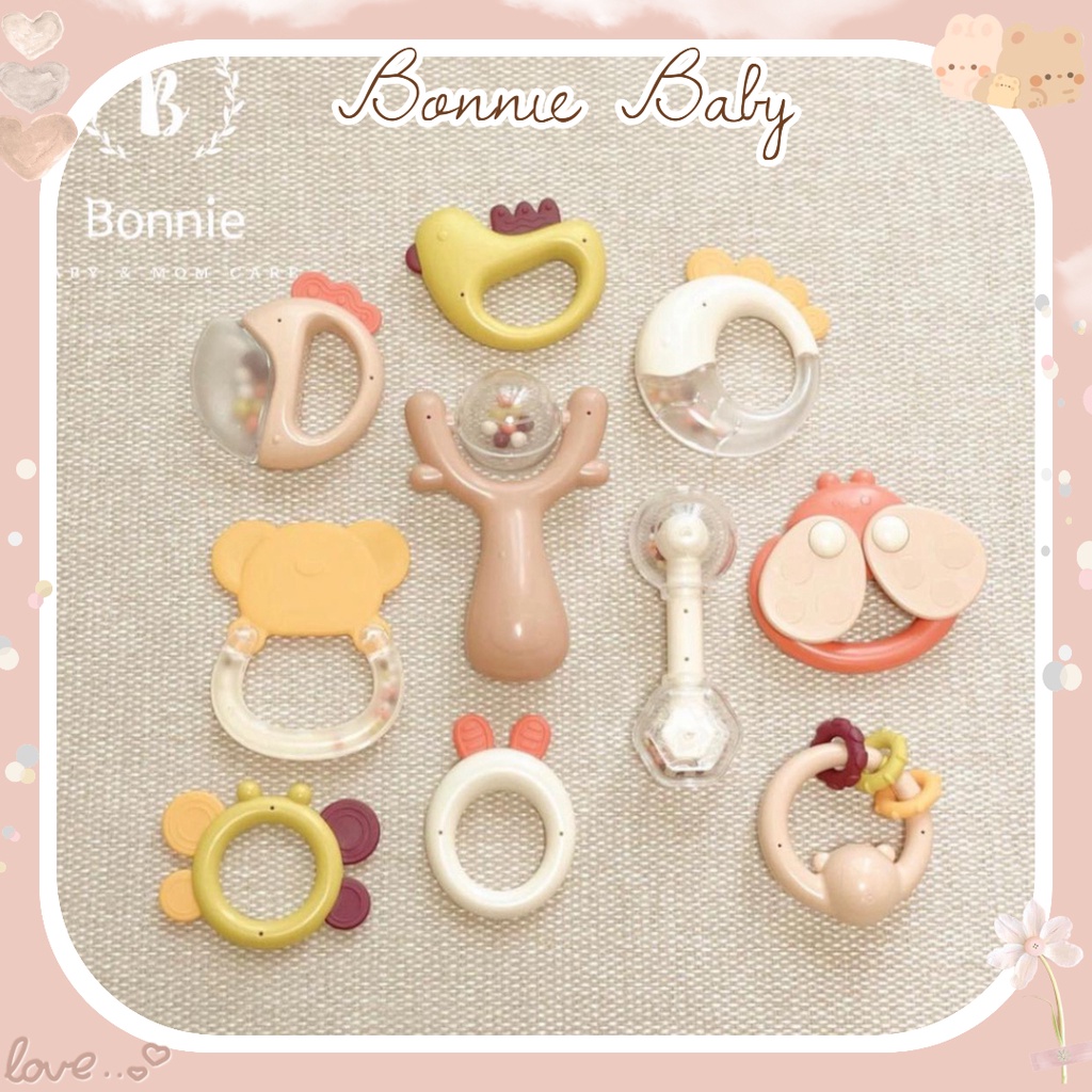 Bộ đồ chơi xúc xắc kiêm gặm nướu Happy Play Korea cho bé