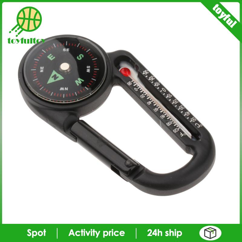 Móc Khóa Kiêm La Bàn / Nhiệt Kế 3 Trong 1 Đa Năng Dành Cho Cắm Trại