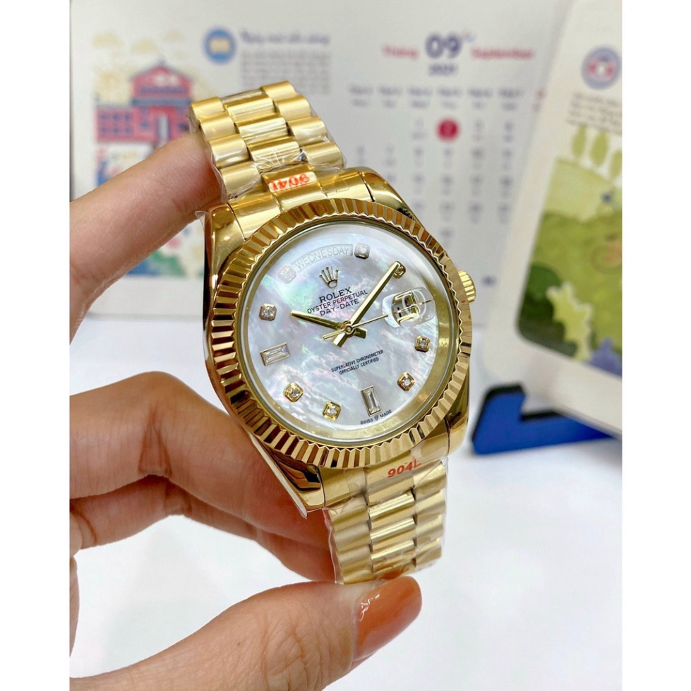 Đồng Hồ Nam RoLex Day-Date Sapphire RA22 Mặt MOP Máy cơ Automatic Nhật