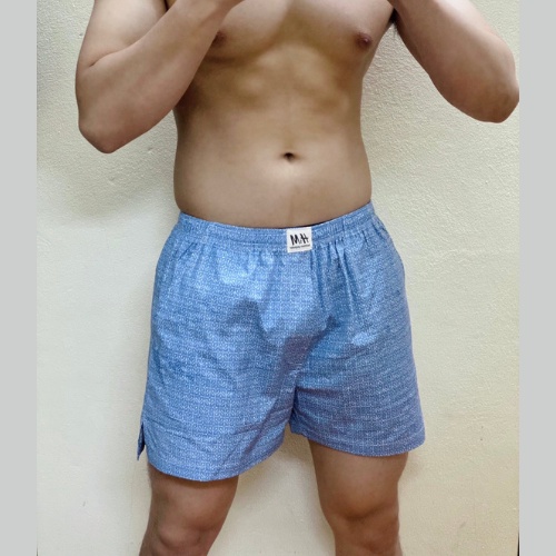 Quần đùi nam HM chất vải thô cotton, Quần nam mặc nhà chất vải thô cotton thoải mái tự tin.