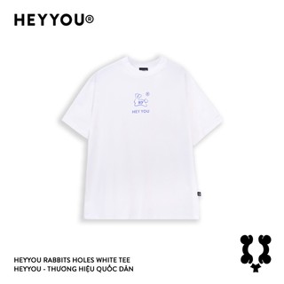 Áo thun Heyyou! Rabbits Holes White Tee