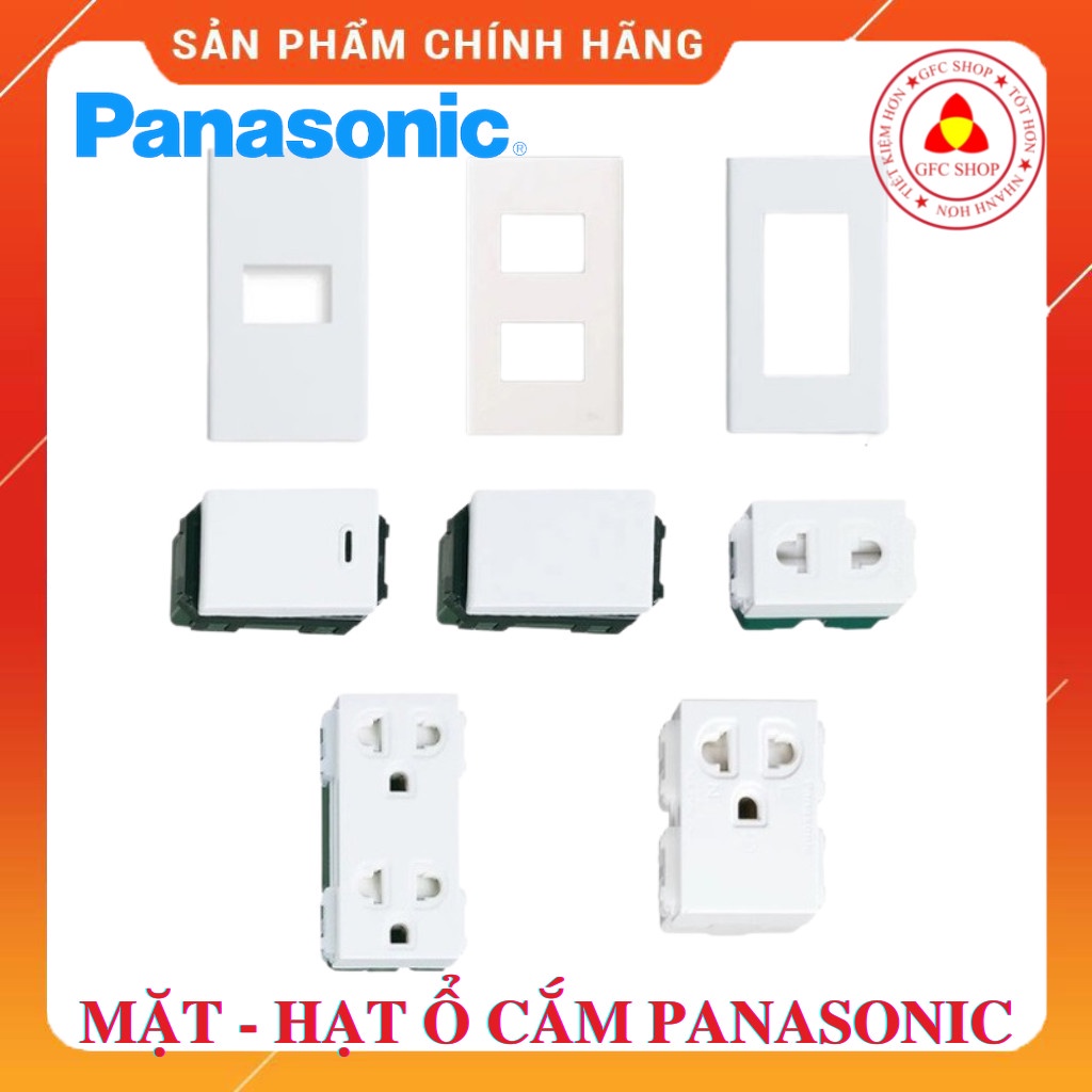 Công Tắc Ổ Cắm Panasonic, Ổ Cắm Âm Tường, Mặt 1, 2, 3 Công Tắc Panasonic - Chính hãng