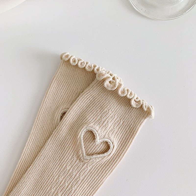 Vớ Cotton Cổ Cao Màu Sắc Ngọt Ngào Phong Cách Hàn Quốc Thời Trang Cho Nữ