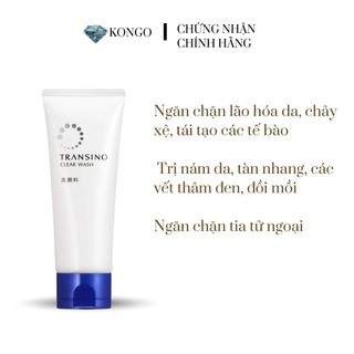 Sữa rửa mặt Transino Clear Wash – dưỡng trắng da số 1 Nhật Bản