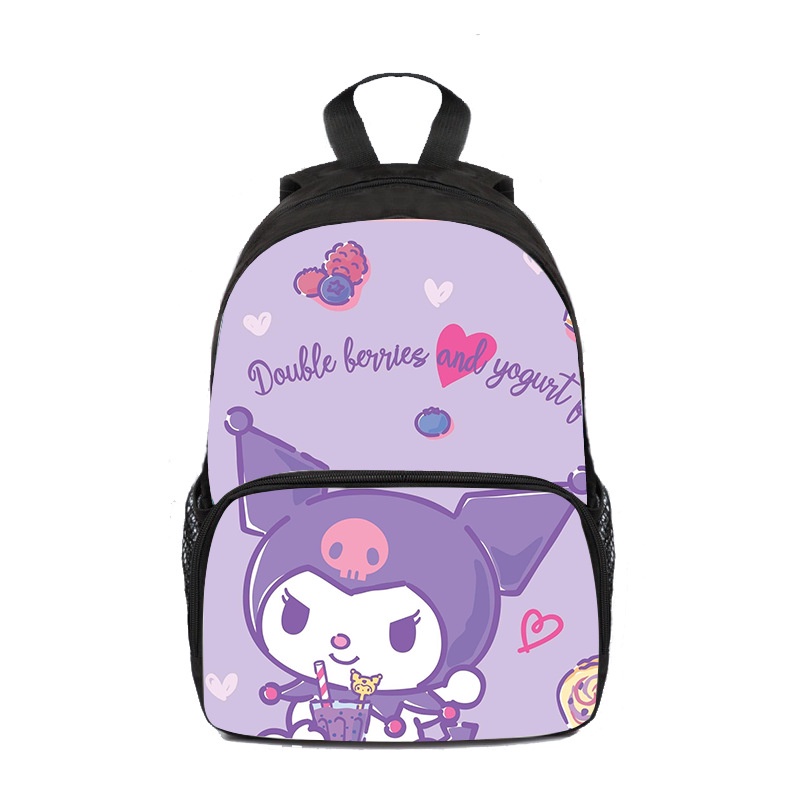 Balo Đi Học Cỡ Lớn Đa Năng Thoáng Khí In Hình Sanrio Kuromi Thời Trang Cho Nữ
