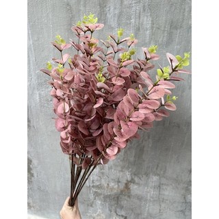 Cành lá táo 3d 3nhánh _ hoa lụa trang trí