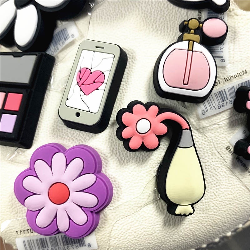 Kẹp Tóc / Lọ Hoa / Điện Thoại / Kính Mát Hình Đầu Lâu Màu Hồng Crocs Bằng PVC FZL94