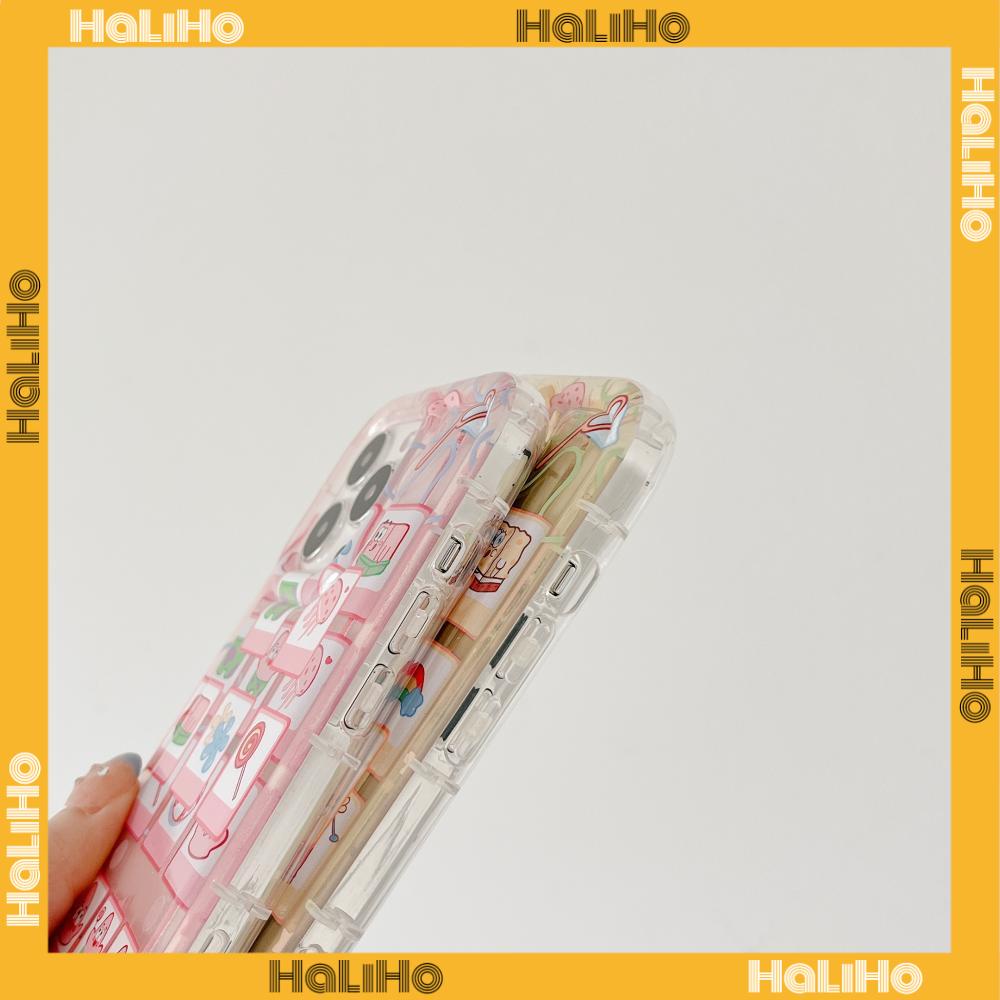 Case For iPhone 14 Pro Max TPU Soft Jelly Airbag Clear Pink Yellow Case Cute Cartoon Camera Protection Shockproof For iPhone 14 13 12 11 Plus Pro Max 7 Plus X XR