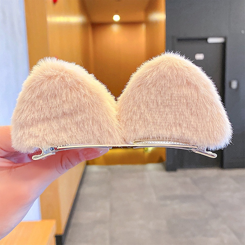 Ygt Set 2 Kẹp Tóc Hình Tai Mèo Bằng Lông Nhung Mềm Mại Ngọt Ngào Cho Bé Gái