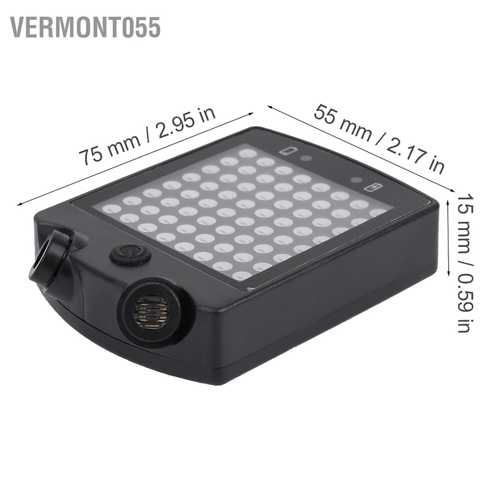 Có thể bán buôn Xe đạp Điều khiển từ xa không dây Phanh tay lái Đèn quay USB hậu Đen Vermont055 Hàng giao ngay