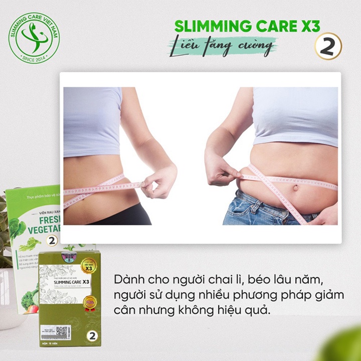 Viên uống hỗ trợ giảm cân Slimming Care X3 chiết xuất thảo mộc, đốt mỡ an toàn hộp 15/30 viên - Gazumi Beauty