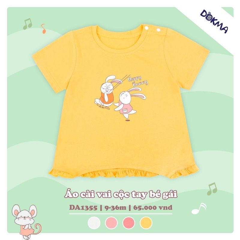 Áo cộc tay bé gái Dokma 9-36M DA1355, DA1536