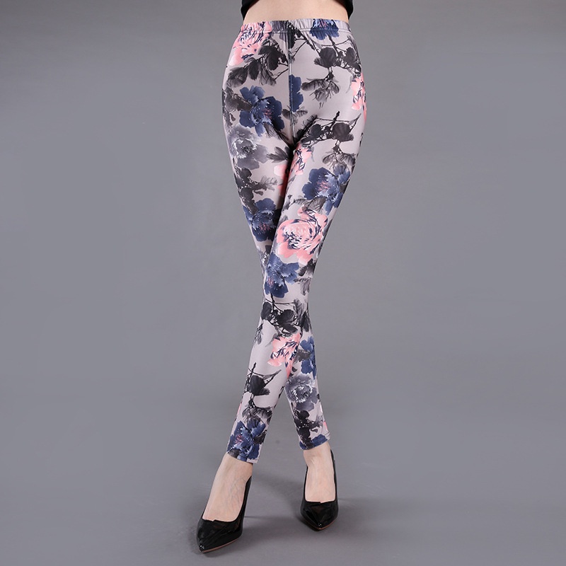 Quần Legging Thể Thao Lưng Cao Co Giãn In Họa Tiết Hình Học Thời Trang Xuân Thu 2023 Cho Nữ