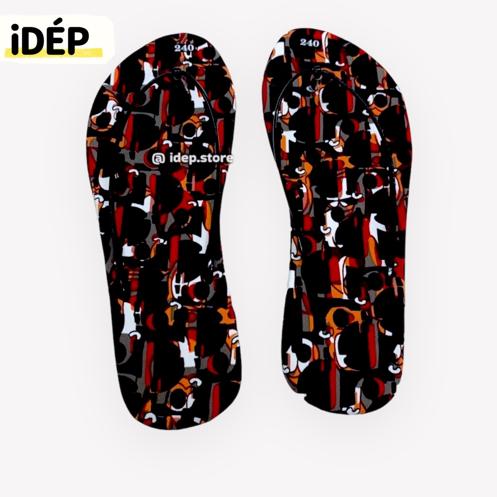 Dép kẹp xỏ ngón nữ dây điện quai mảnh mũi tròn nhiều màu siêu bền đi biển mùa hè - DL109 - Họa tiết chữ DR