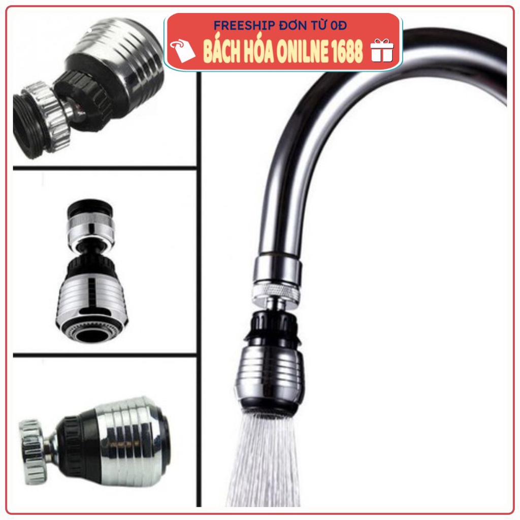 Đầu Vòi Rửa Bát Tăng Áp Xoay 360 Độ, Inox Không Gỉ 3 Chế Độ Nước Tiện Lợi nhà Bếp, vòi tăng áp suất nước mạnh hơn