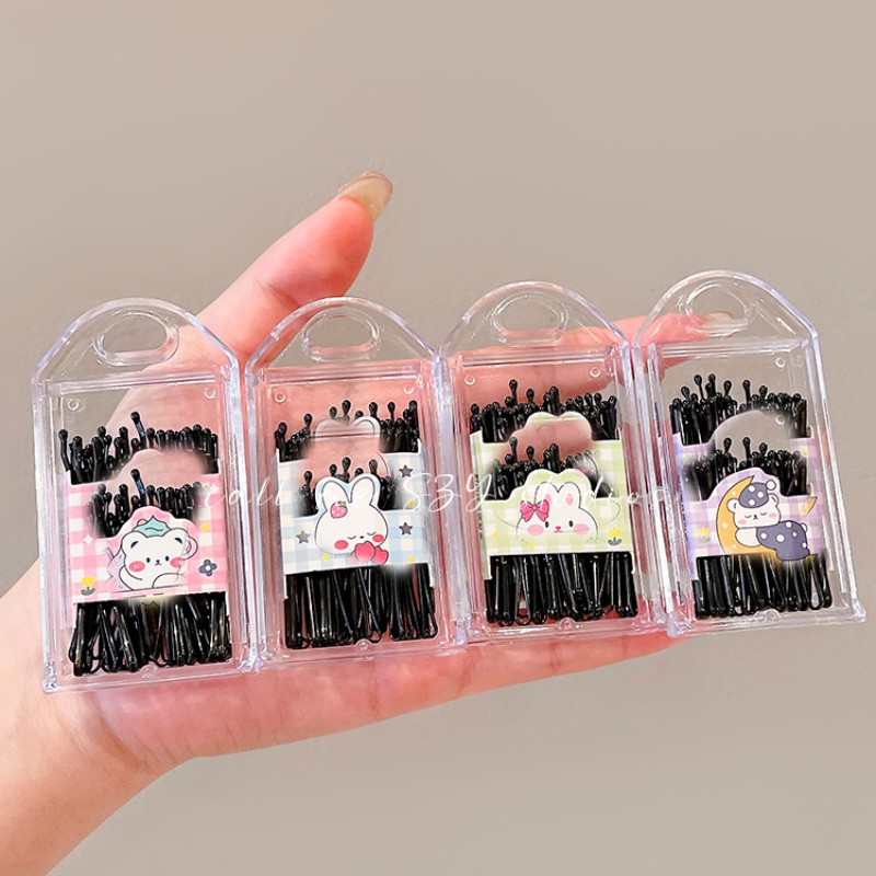 Set 30 Kẹp Tóc Màu Đen Đơn Giản Phong Cách Cổ Điển Cho Nữ