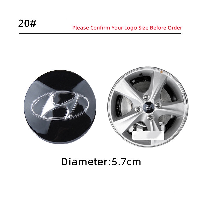 Set 4 Nắp Đậy Trục Bánh Xe Hơi Hyundai Elantra 57mm / 60mm / 65mm