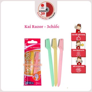 Dao cạo lông mày Kai Razor 1 chiếc, set 3 chiếc, set 5 chiếc Nhật Bản