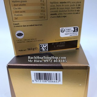 [Hỏa Tốc] Socola Lindt Nuxor hạt dẻ 165g