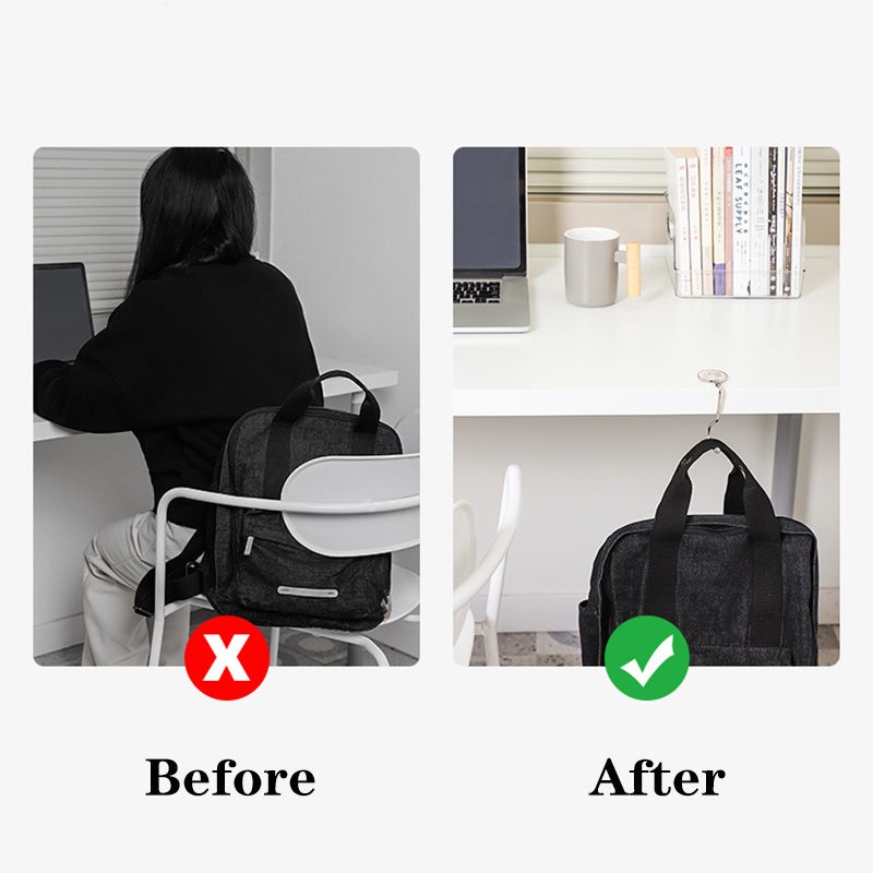 Móc Treo Dù Để Bàn Bằng Kim Loại Chống Trượt Họa Tiết Hoạt Hình Có Thể Tái Sử Dụng