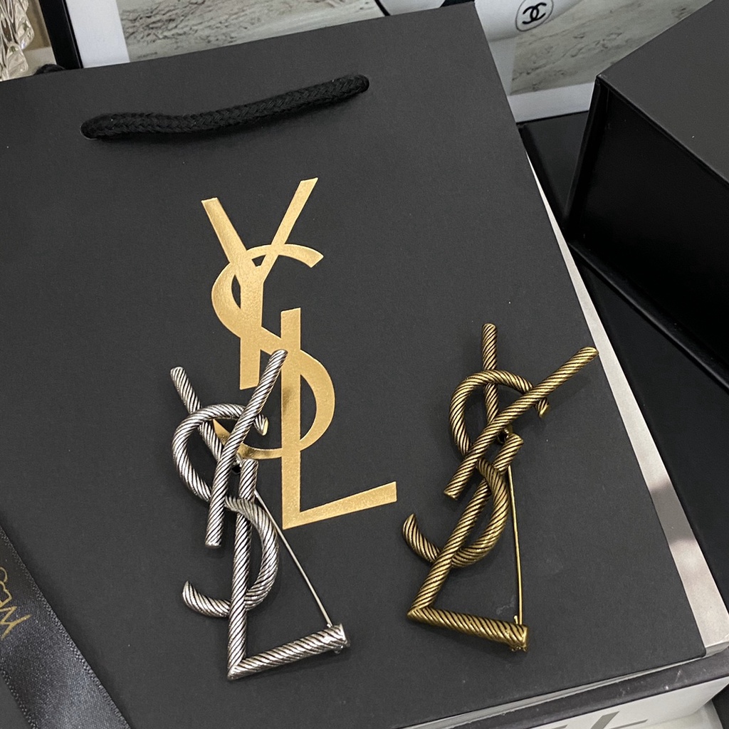 Ysl Ghim Cài Áo Hình Nón Len Thời Trang Cho Nam Nữ