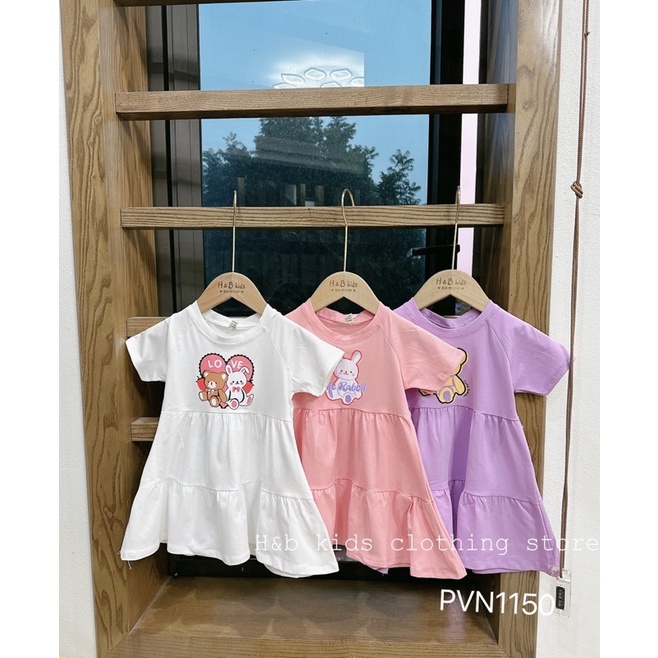 Váy đầm thỏ gấu love cho bé gái