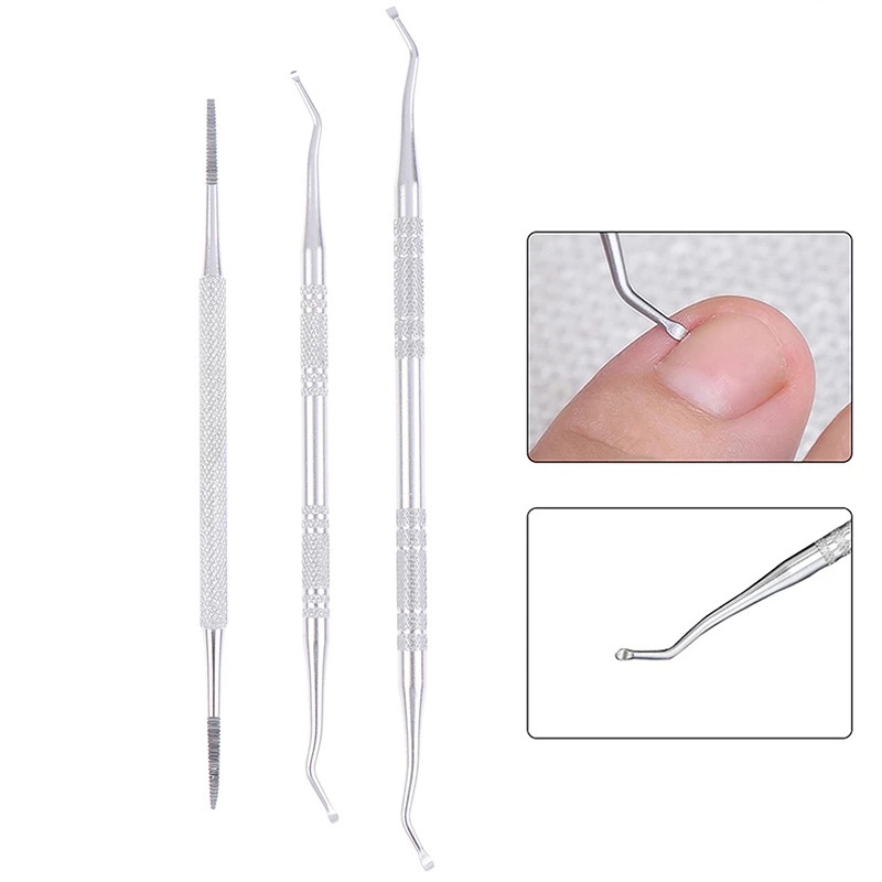 Set 3 Dụng Cụ Dũa Móng Hai Mặt Bằng Thép Không Gỉ Kèm Hộp Đựng Chuyên Nghiệp