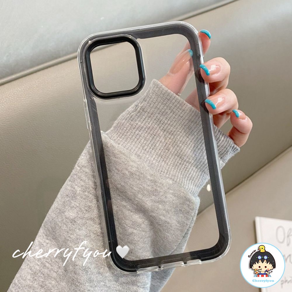 Ốp Điện Thoại TPU Mềm Trong Suốt Màu Kẹo Cho IPhone 11 12 13 14 Pro Max X Xs XR 8 7 Plus