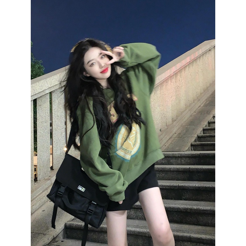 NRVP Áo Hoodie Thể Thao Tay Dài Có In Chữ Thời Trang Phong Cách Cho Nữ