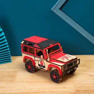 Đồ chơi lắp ráp gỗ 3d mô hình xe ô tô suv thunder laser
