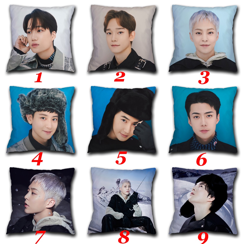 Vỏ Gối Polyester Một Mặt In Hình EXO Xiumin /Suho /Chen /Chanyeol /Kai / Sehun Trang Trí Nhà Cửa / Xe Hơi