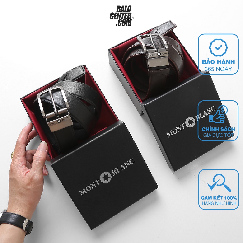 Dây Nịt Da, Thắt Lưng Da Thời Trang Nam Cao Cấp ( 2 màu) Mặt thắt lưng chống trầy - Mont Blanc Belt