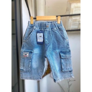 Quần short jeans bé trai - Form lửng túi hộp