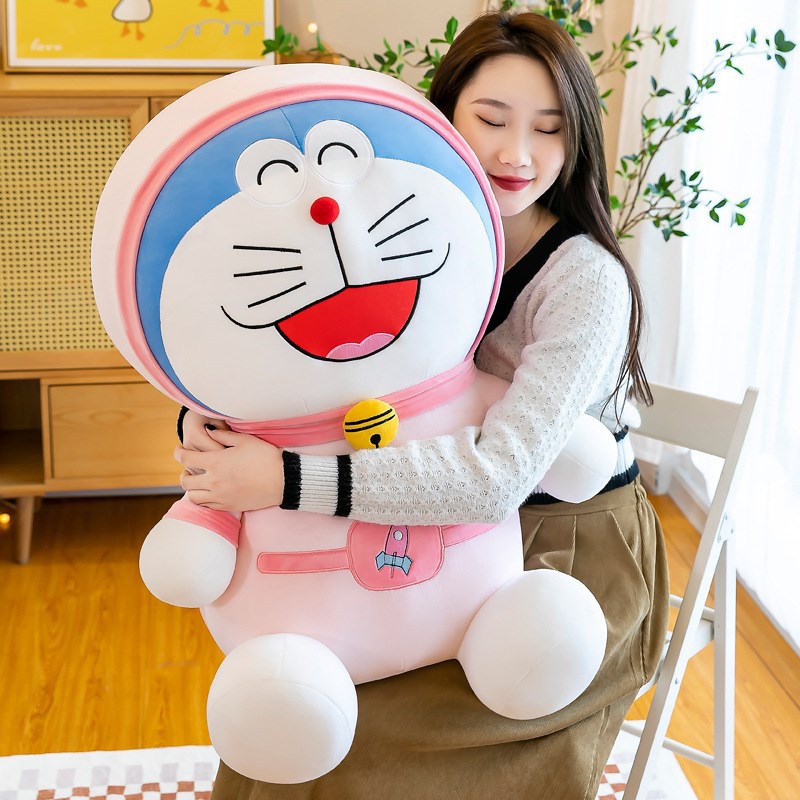Gấu bông Doreamon phi hành gia, gấu bông dễ thương kích thước 30 50 và 75cm, chất liệu miniso bông trắng tin khiết