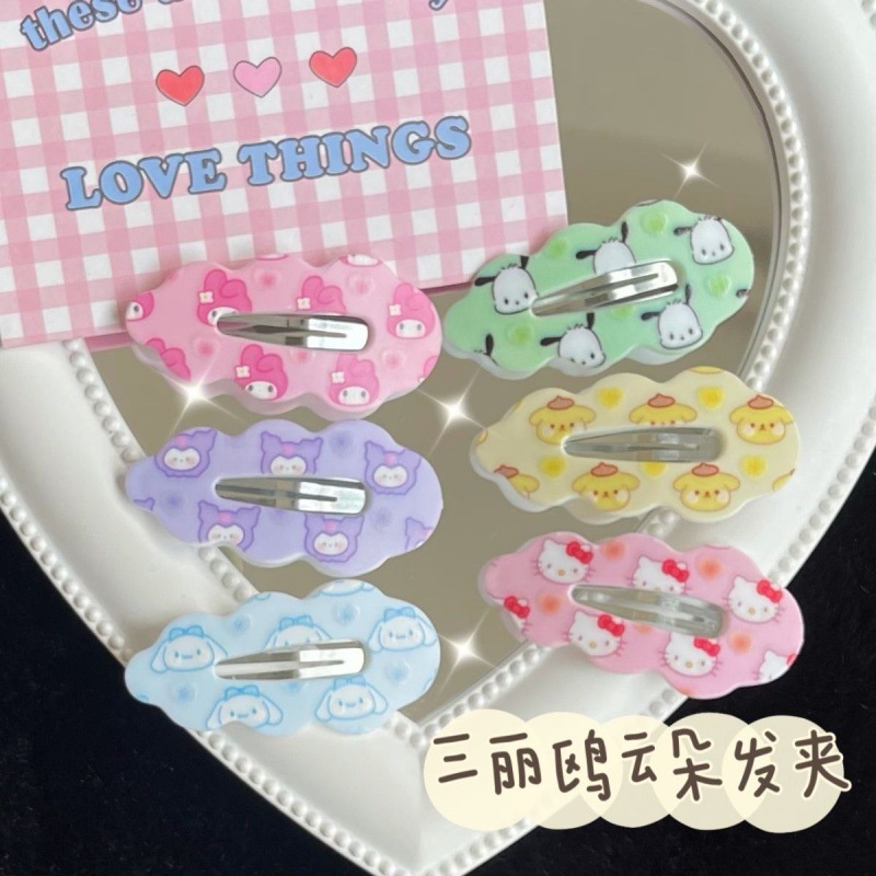 Kẹp Tóc Hình Đám Mây Sanrio Ngọt Ngào Dễ Thương Phong Cách Mới