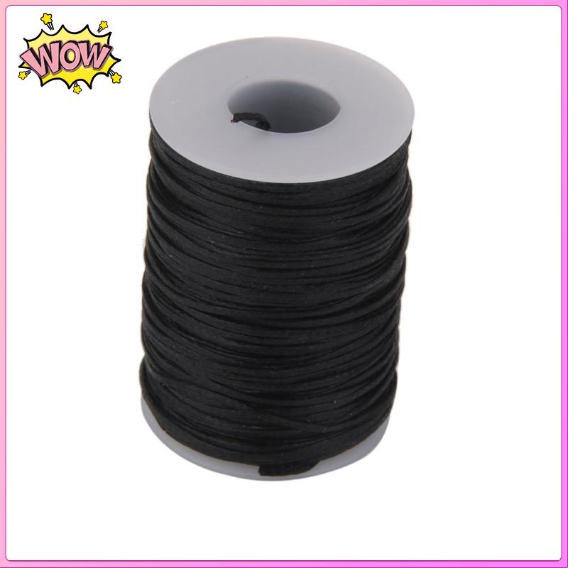 Cuộn Chỉ Sáp Dẹp Màu Đen 76 Yard Dài 1.2mm Chuyên Dụng May Vá Thủ Công