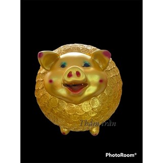 Lợn đồng xu vàng mẫu tròn
