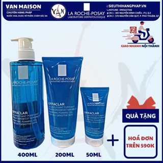 Sữa rửa mặt la roche posay tạo bọt giảm nhờn da dầu nhạy cảm effaclar gel 50ml 200ml 400ml