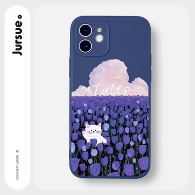 Ốp lưng JURSUE mềm chống bẩn hình độc lạ dễ thương đẹp Cho iPhone 14 13 12 11 Pro Max SE 2020 X XR XS 8 7 ip 6S 6 Plus Y2879