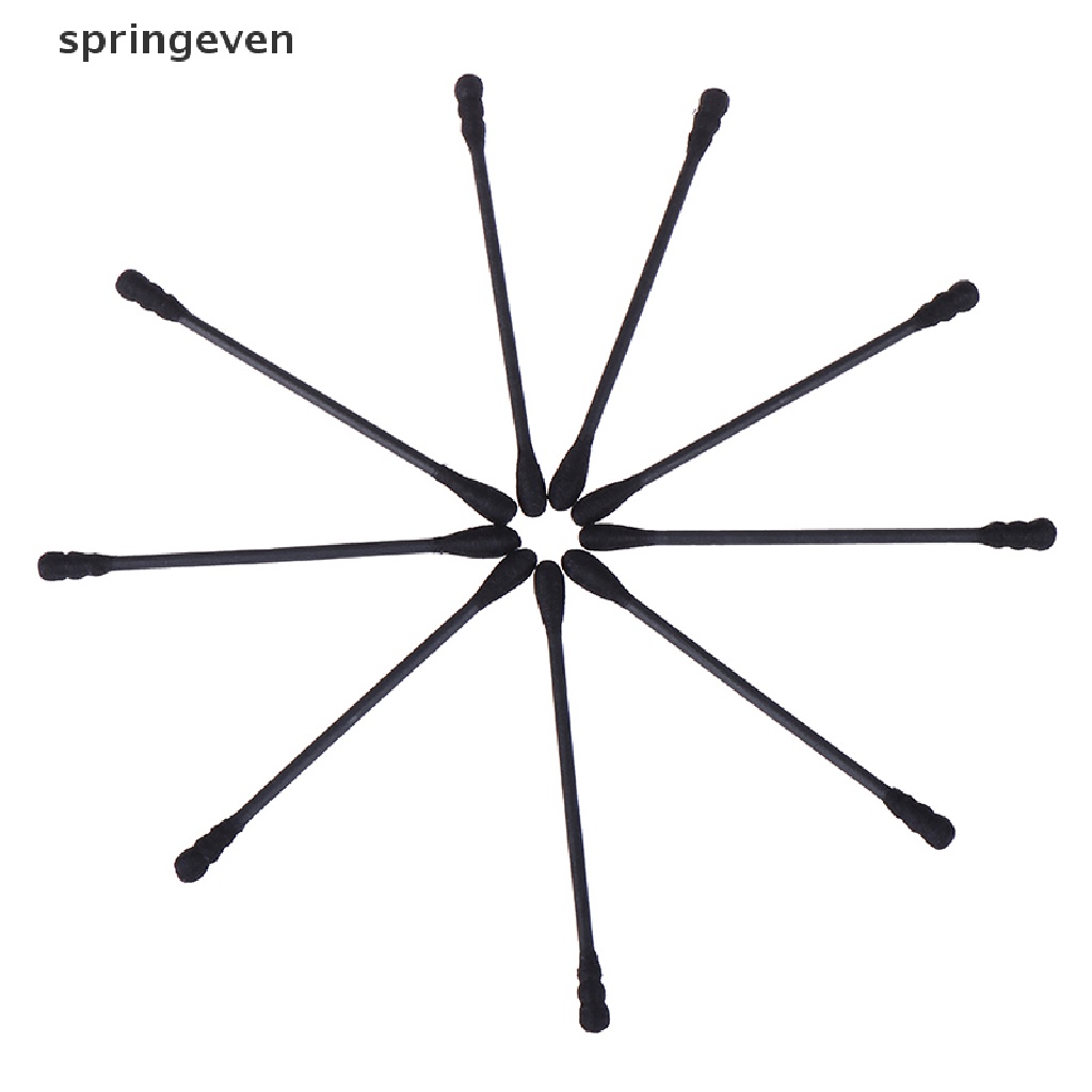 Hộp 200 Tăm Bông Cotton Màu Đen Thiết Kế Xoắn Ốc Dùng Một Lần