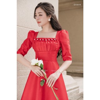 ĐẦM XÒE DÁNG DÀI TAY PHỒNG XẾP LY ĐÍNH CƯỜM Y HÌNH ĐẸP XUẤT SẮC SANG TRỌNG QUÝ PHÁI