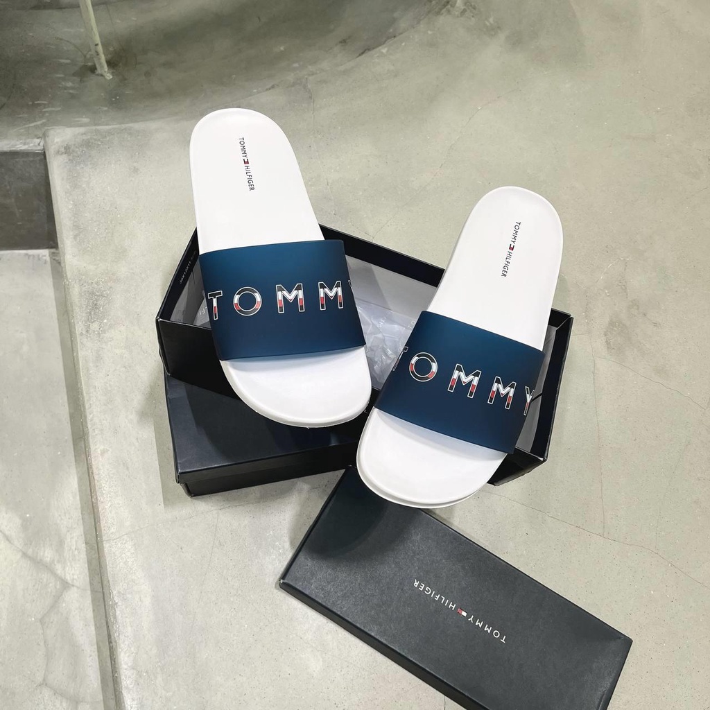 Dép Tommy Hilfiger Chính Hãng 🔴SIMPLE SNEAKER🔴 Dép Quai Ngang Nam Nữ Tommy