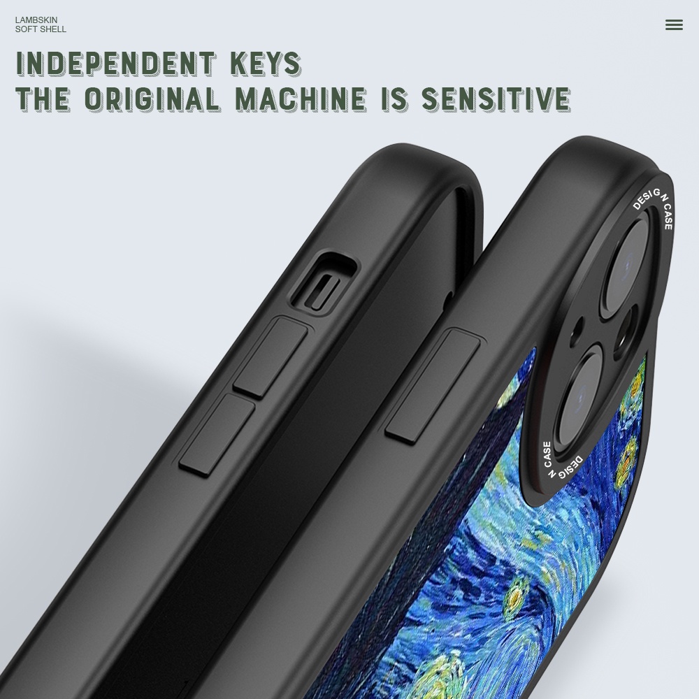 Compatible With iPhone 11 Pro MAX SE 2020 X XS XR 6 6S 7 8 Plus 2022 cho Ốp lưng điện thoại In Hình Cartoon Artistic oil painting