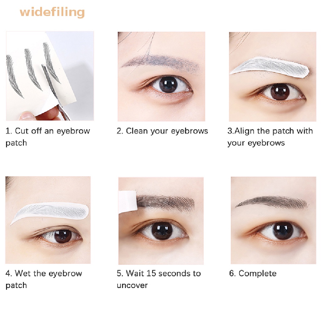 Set 10 Cặp Lông Mày Giả Bản Rộng Cho Nam Giới