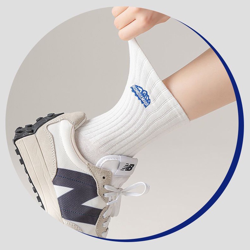 Vớ Cotton Cổ Cao Thoáng Khí Thoải Mái Thời Trang Đường Phố Unisex