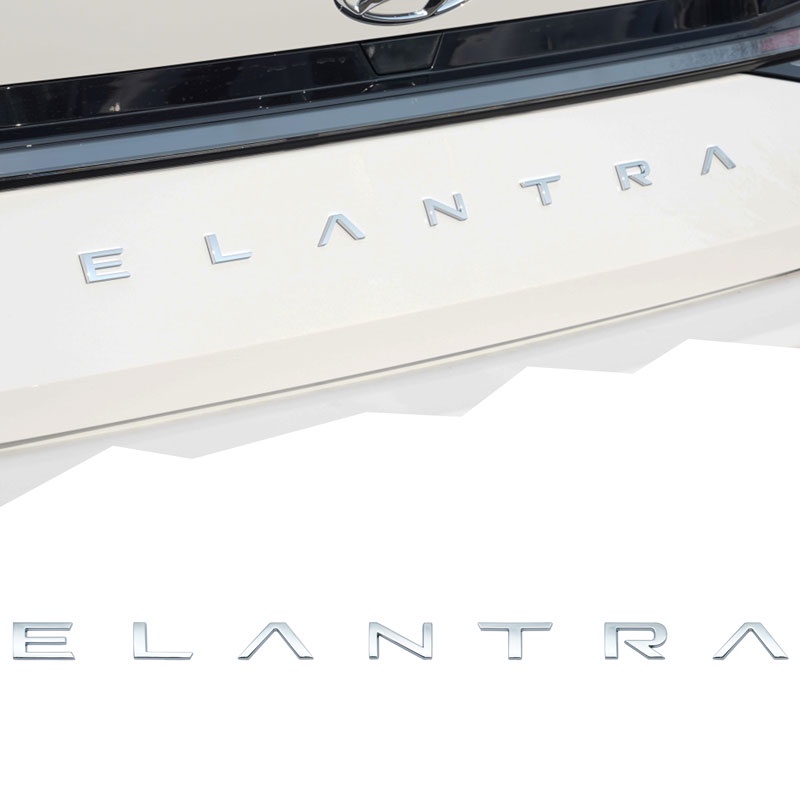 Logo Kim Loại 3D Màu Đen Bóng Trang Trí Thân Xe Hơi ELANTRA N Hyundai