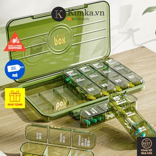 (153) Hộp Đựng Thuốc Khay Chia Thuốc Trong Suốt Nhiều Ngăn To