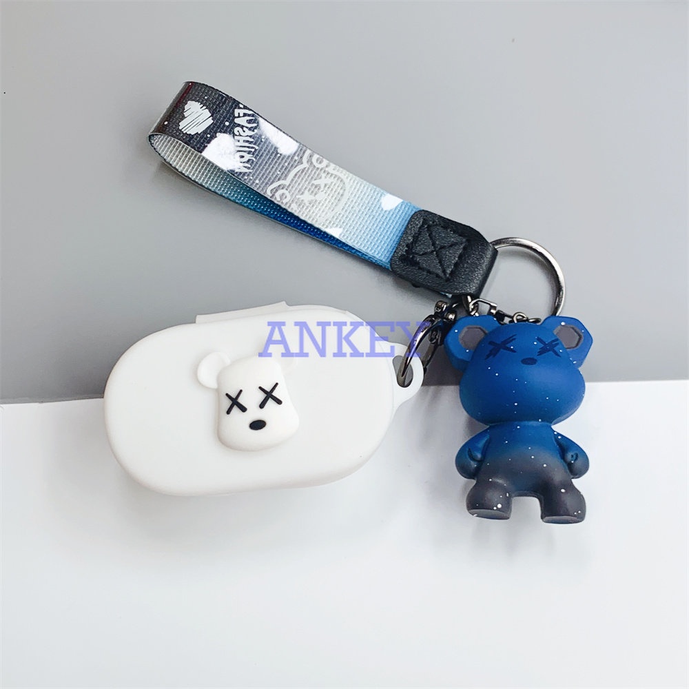 Sony Ambie AM-TW01 XB700 C500 Vỏ Bảo Vệ Hộp Sạc Tai Nghe Sony Ambie AM-tw01 WF-XB700 WF-C500 Bằng Silicon Chống Sốc Chống Thấm Nước Hình Gấu Trắng Phi Hành Gia Kèm Móc Treo